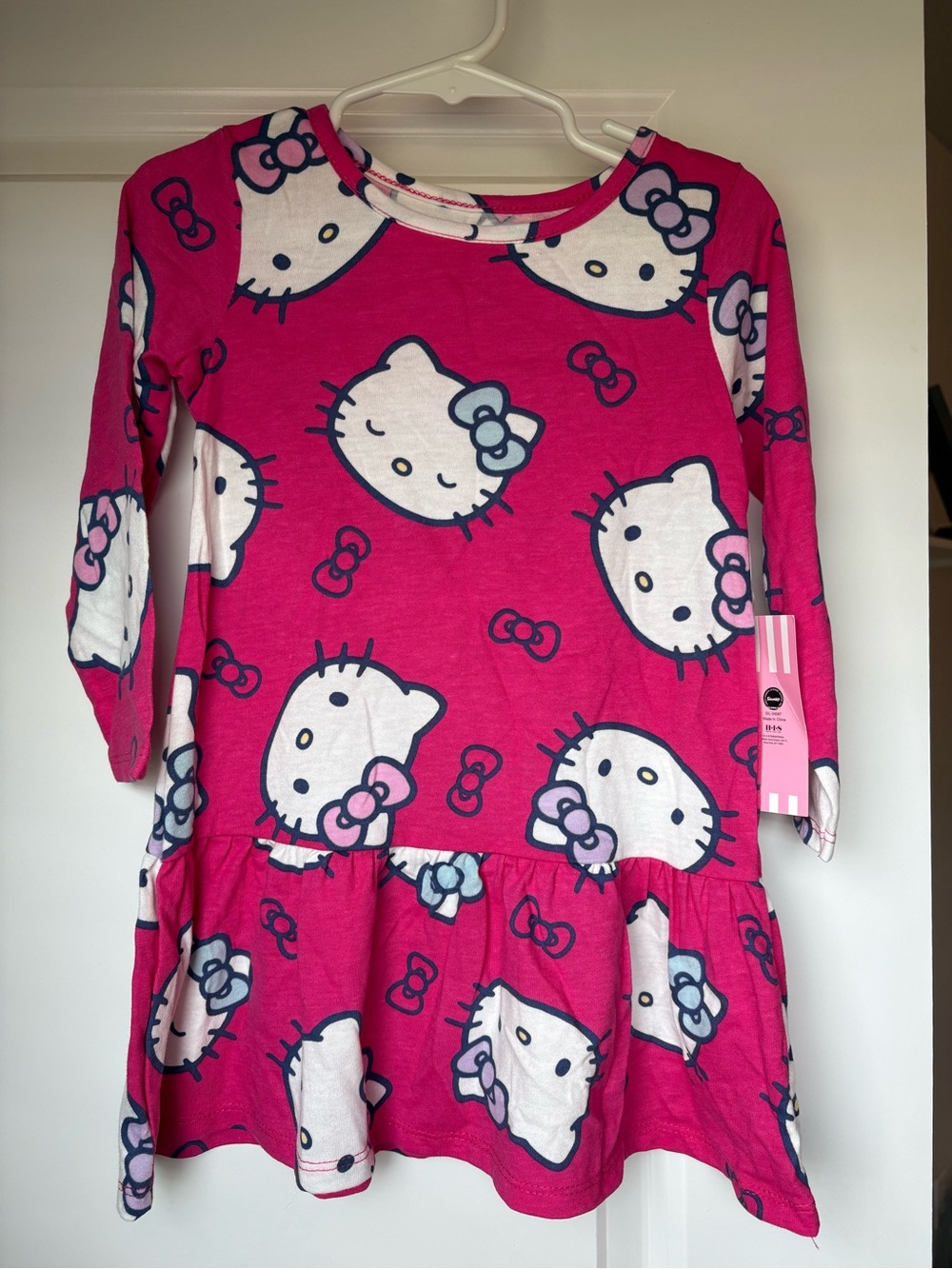 Hello Kitty Hot Pink Long Sleeve Dress size 2T
